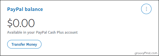 Saldo del conto PayPal con Conto Cash Plus