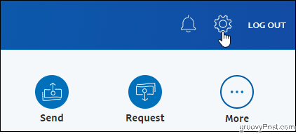 PayPal Haga clic en el icono de rueda dentada