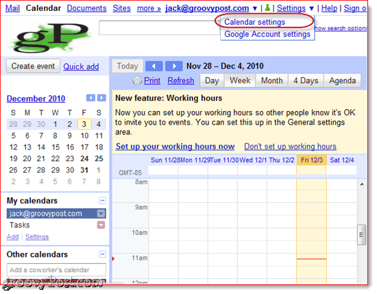 Sincronizar o Google Agenda com o Outlook 2010