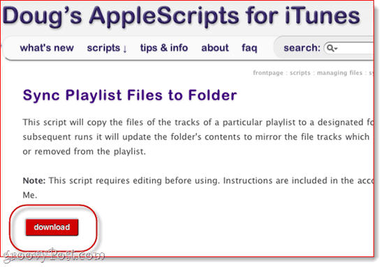 SugarSync AppleScript for iTunes