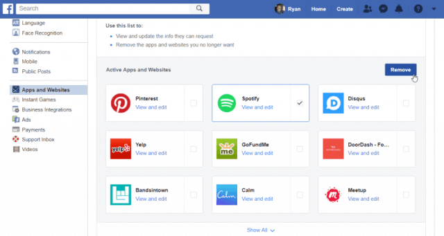 spotify'ı facebook'tan ayır