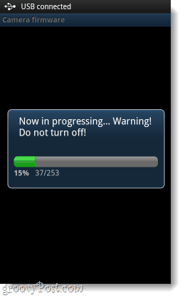 lad Android installere kameraets firmware til Samsung Galaxy, ventetid