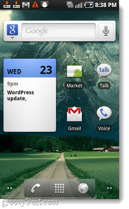 epic 4g samsung galaxy froyo pantalla de inicio udpate