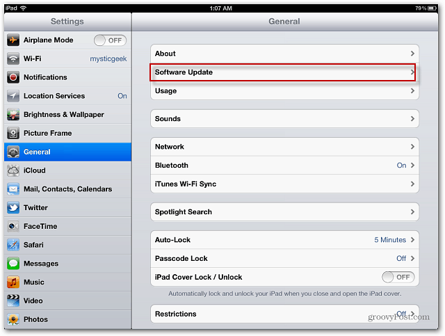 Software opdatering