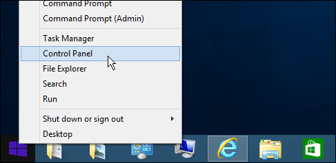 แผงควบคุม Windows 8
