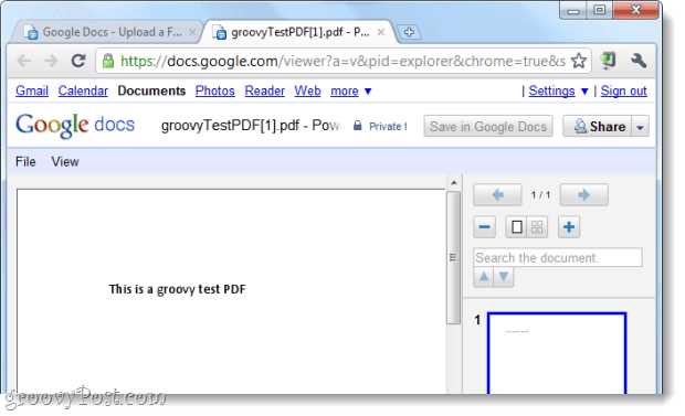 pregled pdf datoteke na Google dokumentima