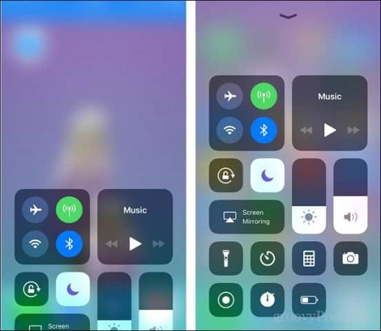 Az új vezérlőközpont használata és testreszabása az iOS 11 rendszerben