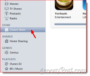 iTunes - Kliknite na iTunes Store