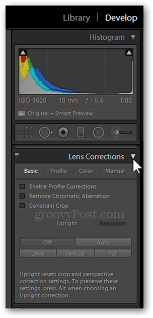 Correcciones de lente en Lightroom y Photoshop corrección de lente panel de distorsión arregla correcciones de lente de pestaña de fotografía