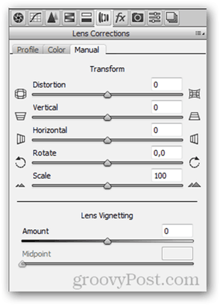 Korekce objektivu v korekci zkreslení korekce objektivu Lightroom a Photoshop opravte fotografii manuální korekci kamery raw