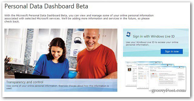 Het Microsoft Personal Data Dashboard gebruiken