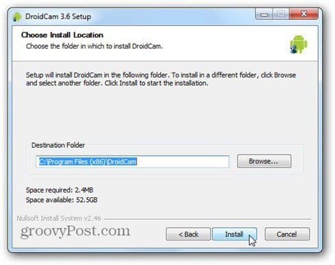 droidcam installer pc client