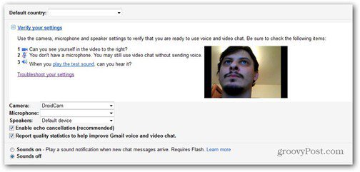 wtyczka droidcam google talk