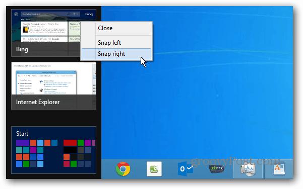 Hoe Windows 8 Apps en Desktop naast elkaar te bekijken