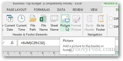 סימן מים Excel 12