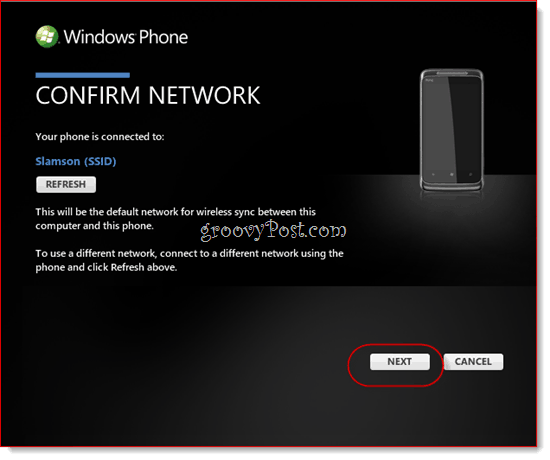 Windows Phone 7 Wireless Sync med Zune