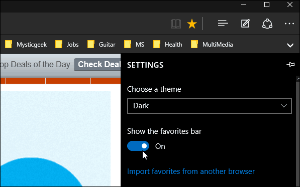 6 Sık Kullanılanlar Bar Microsoft Edge