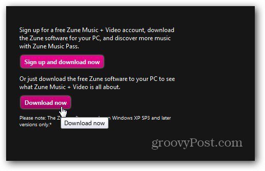 Sito di download di Zune