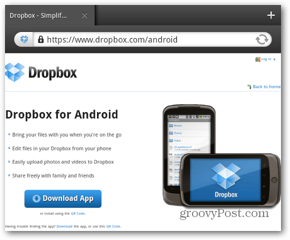 Dropbox สำหรับ Android