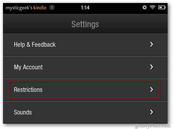 Kindle Fire Settings