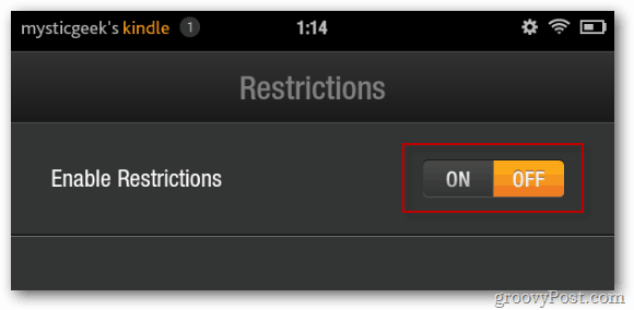 Kindle Fire Aktiver begrænsninger