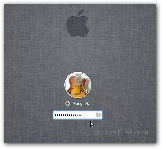 Tela de login do OS X