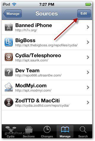 Cydia Kaynakları Düzenle