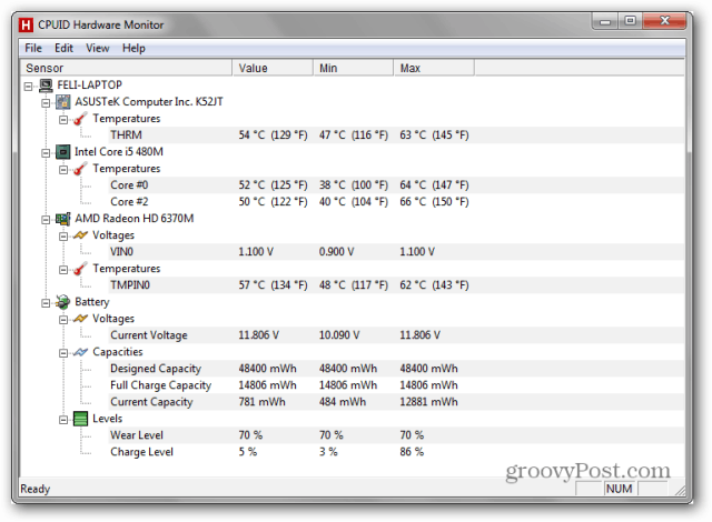 hwmonitor notebook