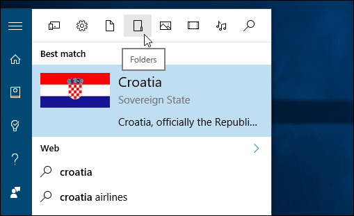 Další tipy pro používání možností rozšířeného vyhledávání systému Windows 10