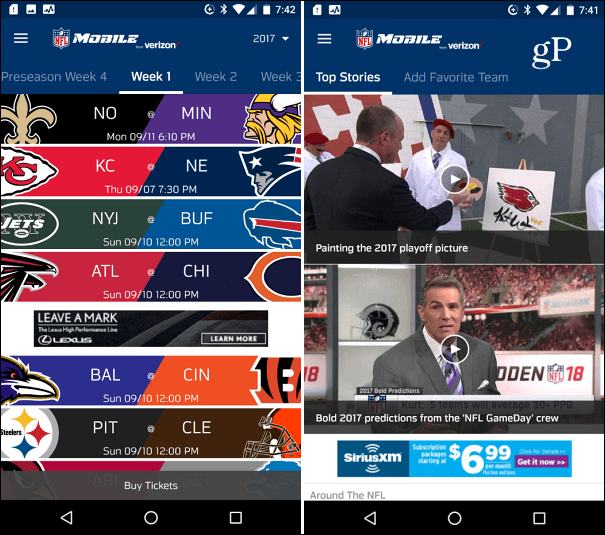 NFL Companion Apps für die optimale Nutzung der Saison 2017