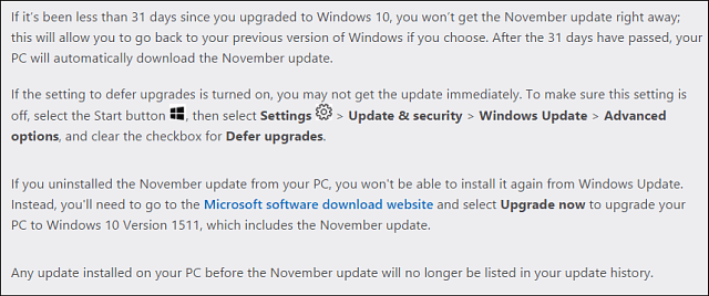 Krijg je de Windows 10 november-update niet? Handmatig installeren (bijgewerkt)