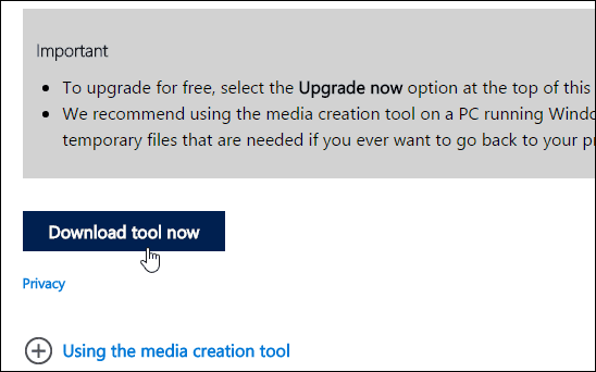 1 Scarica Media Creation Tool