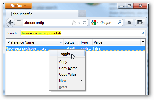 openintab ayarları arasında geçiş yap