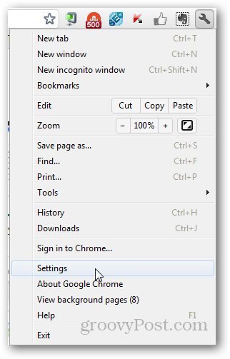 página de inicio de Chrome 1