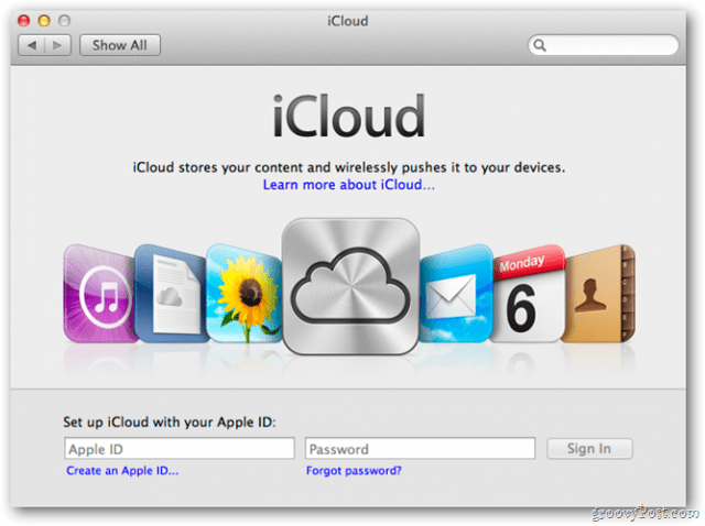 Σύνδεση iCloud