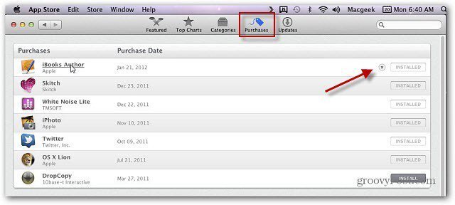 OS X Mac App Store: приховати або відобразити покупки додатків