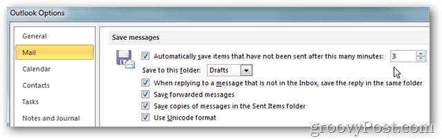 Outlook 2010-Optionen E-Mail-Einstellungen