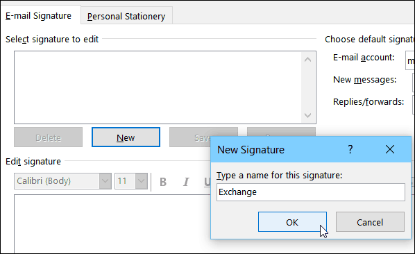 Uusi Outlook 2016-allekirjoitus