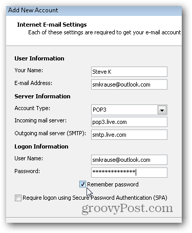 Настройки на IMAP на Outlook 2010 SMTP POP3 - 04