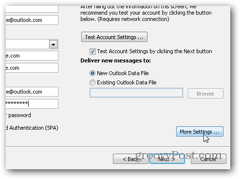 Настройки на IMAP на Outlook 2010 SMTP POP3 IMAP - 05