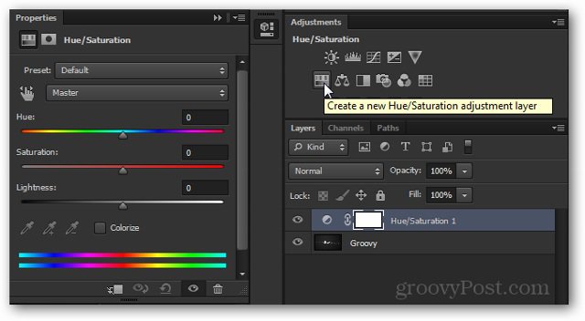 nuance de saturation teinte tutoriel sur les propriétés de Photoshop