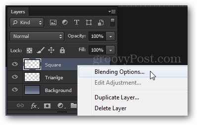 options de fusion accès depuis le menu contextuel tutoriel photoshop