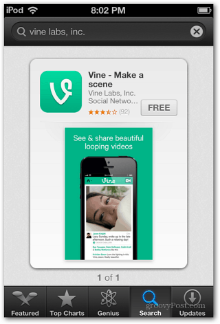 Pošlete mikro-videa na Twitter s Vine pro iPhone nebo iPod Touch