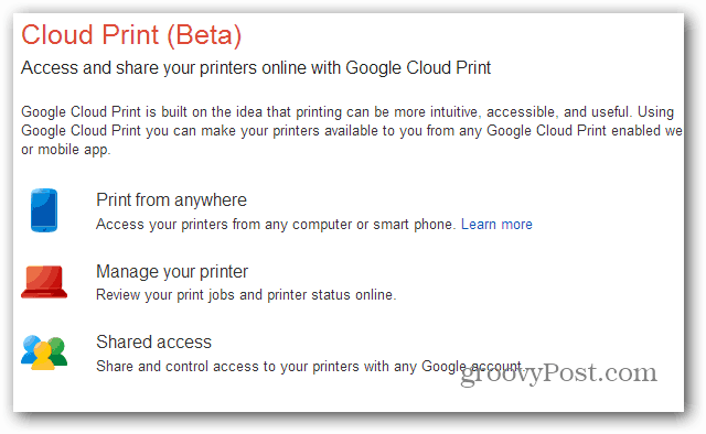 Google Cloud Print