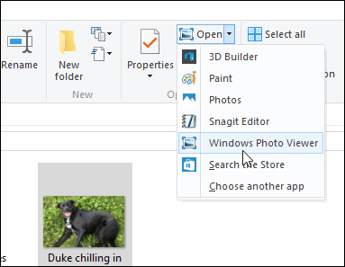 Udskift Photo Viewer i Windows 10 efter en ren installation