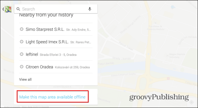 Dirección de eliminación de Android de Google Maps