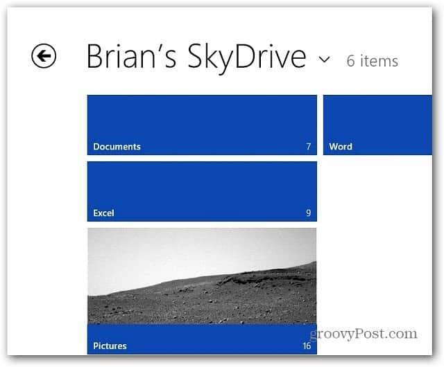 Metro Thumb View SkyDrive