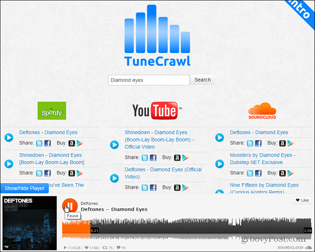 Busque canciones en Spotify, YouTube y SoundCloud de la manera fácil