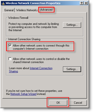 Wireless Advanced Settings-konfigurasjon