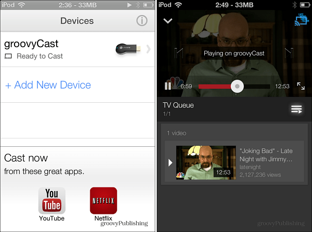 IOS पर Chromecast